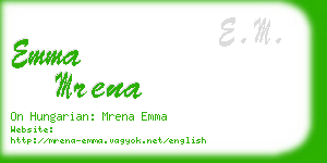 emma mrena business card